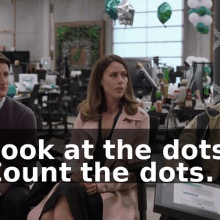 Look at the dots. Count the dots.