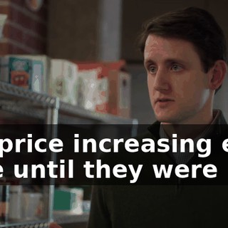 the price increasing each time until they were