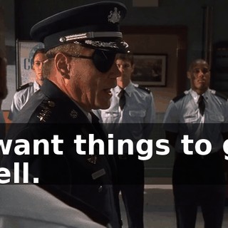 I want things to go well.