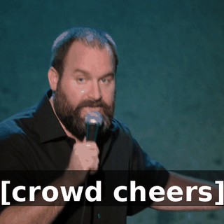 [crowd cheers]