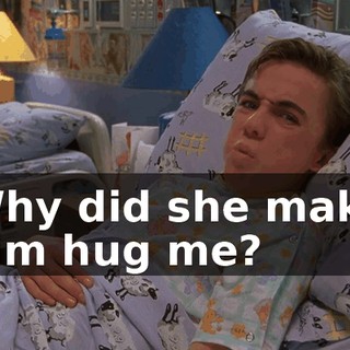 Why did she make him hug me?