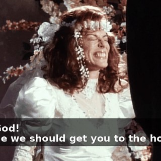 - Oh, God! - Maybe we should get you to the hospital.