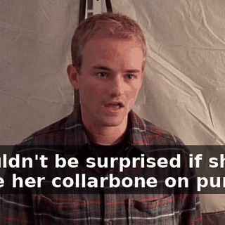 I wouldn't be surprised if she broke her collarbone on purpose