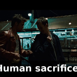 Human sacrifice.