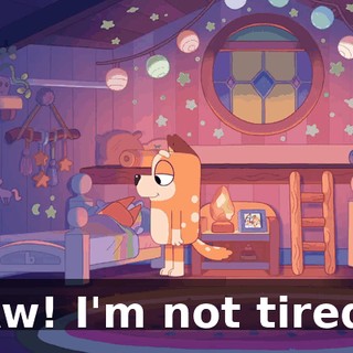 Aw! I'm not tired.