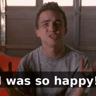 I was so happy!
