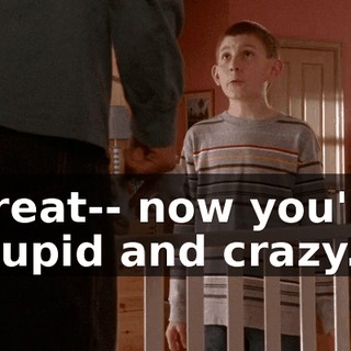 Great-- now you're stupid and crazy.