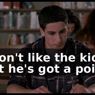 I don't like the kid, but he's got a point.