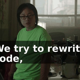 We try to rewrite code,