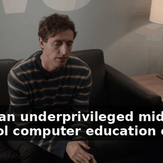 with an underprivileged middle school computer education class,