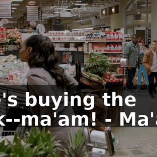 She's buying the dick--ma'am! - Ma'am!