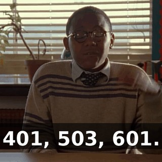 401, 503, 601.