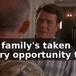 the family's taken every opportunity to...