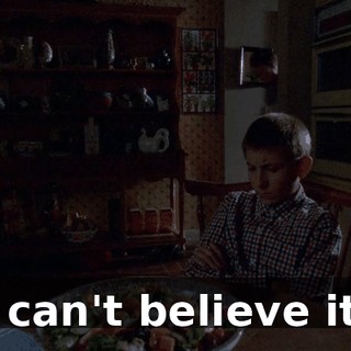 I can't believe it.