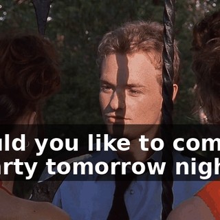 Would you like to come to a party tomorrow night?