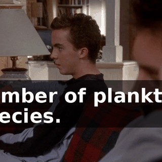 number of plankton species.