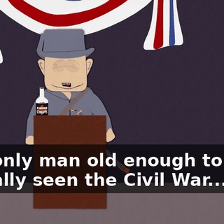 The only man old enough to have actually seen the Civil War...
