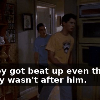Dewey got beat up even though Randy wasn't after him.