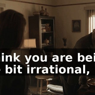 - I think you are being a little bit irrational,