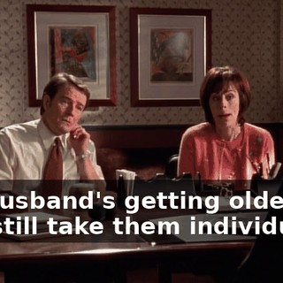 My husband's getting older. He can still take them individually,