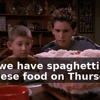 Did we have spaghetti or Chinese food on Thursday?