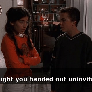 - Oh... - I thought you handed out uninvitations.