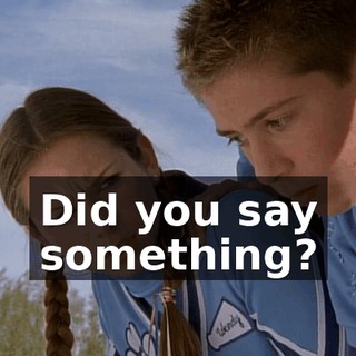 Did you say something?