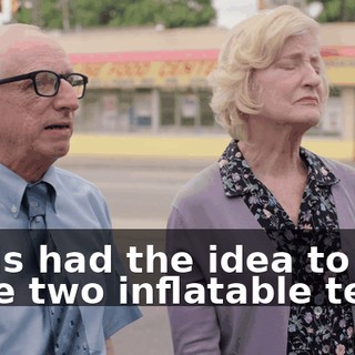 Doris had the idea to have two inflatable teens