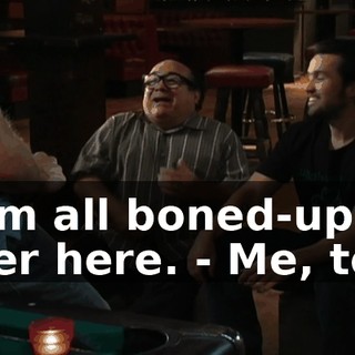 - I'm all boned-up over here. - Me, too.