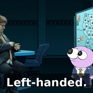 Left-handed.