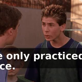 We only practiced it once.
