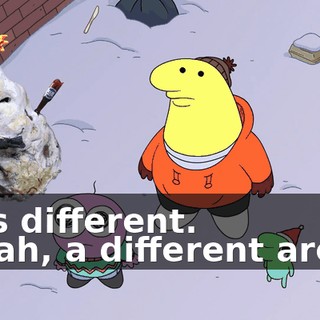 - It's different. - Yeah, a different arena.