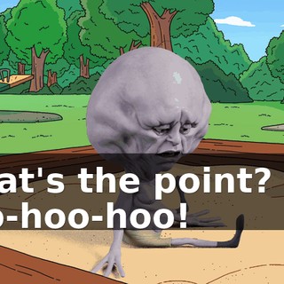 What's the point? Oh, boo-hoo-hoo!