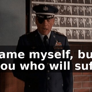 I blame myself, but it is you who will suffer.