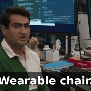 Wearable chair.