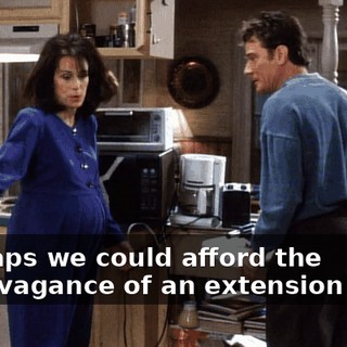 Perhaps we could afford the extravagance of an extension cord!