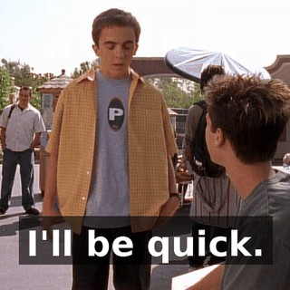 I'll be quick.