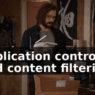 application control, and content filtering.