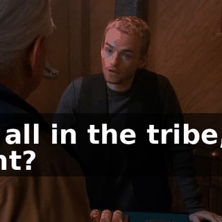 It's all in the tribe, all right?