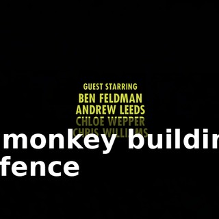♪ A monkey building a fence ♪