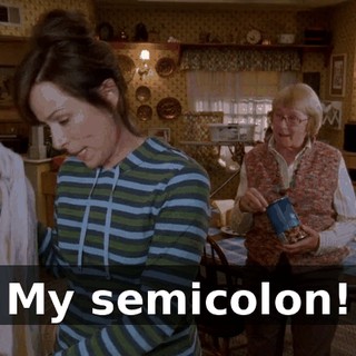 My semicolon!