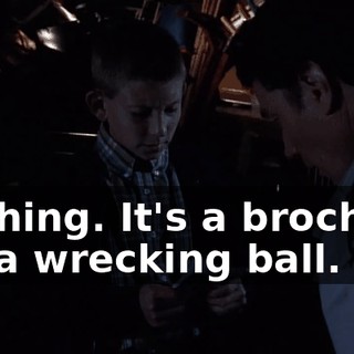 Nothing. It's a brochure for a wrecking ball.