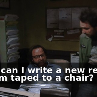 How can I write a new review if I am taped to a chair?