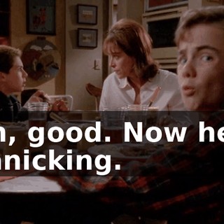 Oh, good. Now he's panicking.