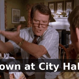 down at City Hall.