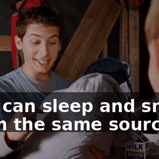 so I can sleep and snack from the same source.