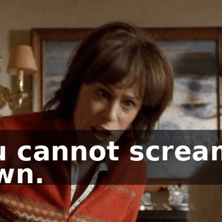 You cannot scream it down.