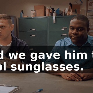 and we gave him the cool sunglasses.