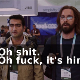 - Oh shit. - Oh fuck, it's him.