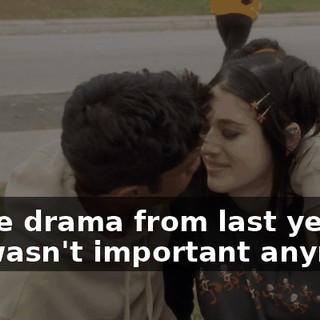 All the drama from last year just wasn't important anymore.